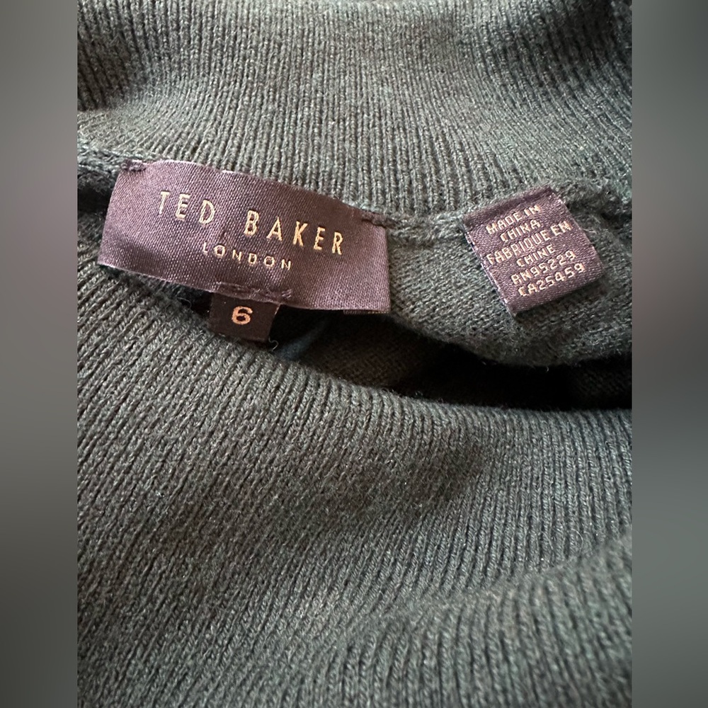 Ted Baker Aavvaa Women's Knitted Dress Ruched Side Detail US Size 14 Ted Size 6 - Picture 13 of 13